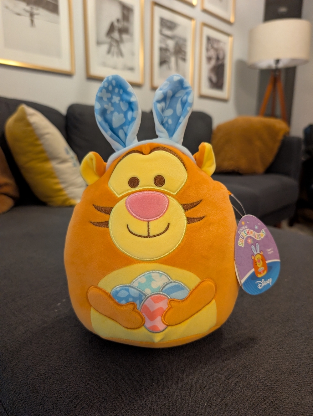 Squishmallows Disney Easter‎ Tigger with Bunny Ears and Eggs 8" Plush